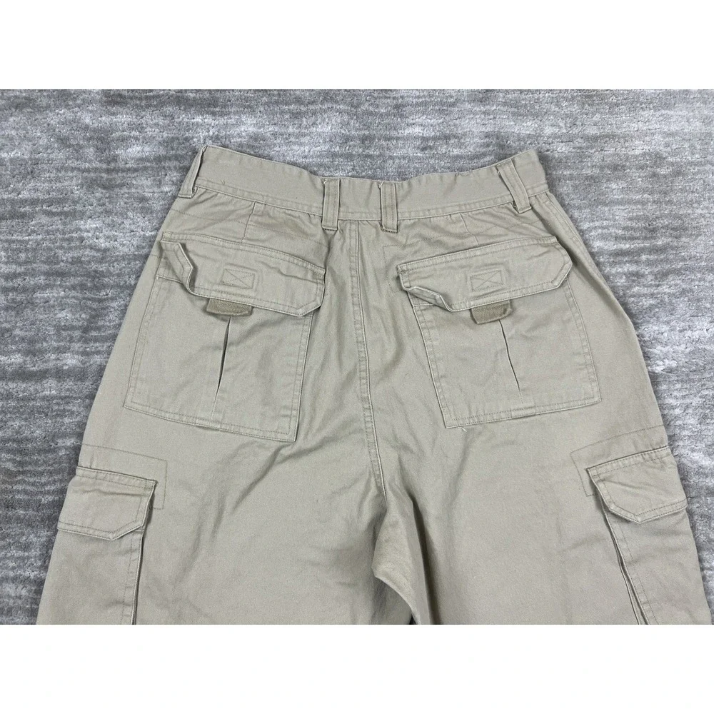 OTB Cargo Shorts Mens 32 Tan One Tough Brand Khaki Cotton Utility Drawstring Hem